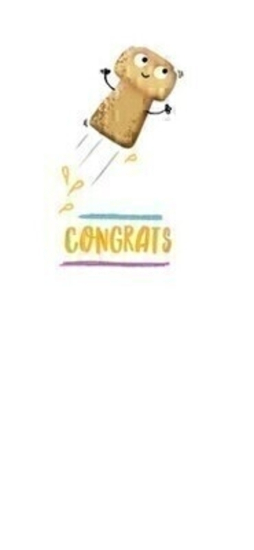 Congrats Cork Popping Card by Paper Rose